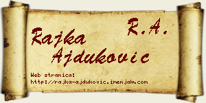 Rajka Ajduković vizit kartica
